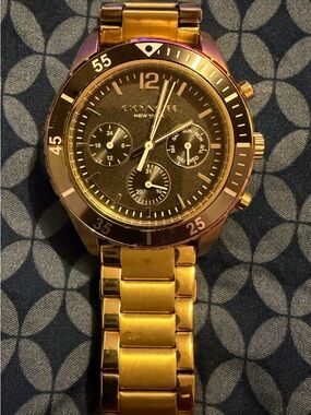 Coach Gold-Tone Men's Chronograph Watch
